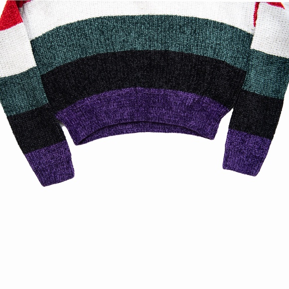 Ribbed Cropped Colorful Sweater - Picture 6 of 15